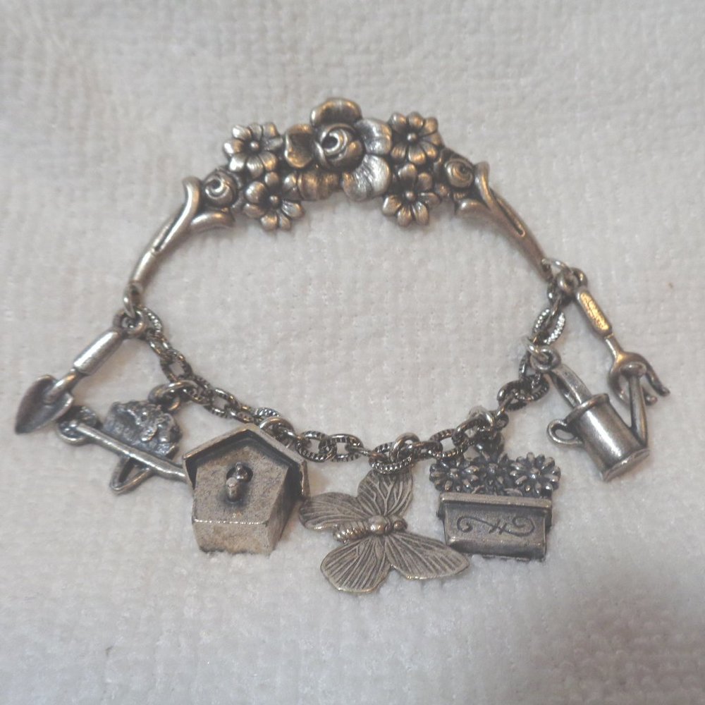 FINAL PRICE!! Pewter Gardening Brooch